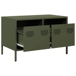 Berkfield Home TV Cabinet Olive Green 68x39x43.5 cm Cold-rolled Steel - thumbnail 5