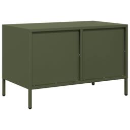 Berkfield Home TV Cabinet Olive Green 68x39x43.5 cm Cold-rolled Steel - thumbnail 7