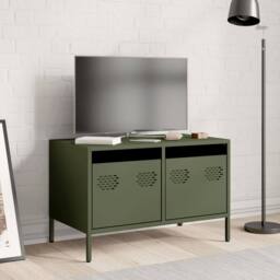 Berkfield Home TV Cabinet Olive Green 68x39x43.5 cm Cold-rolled Steel