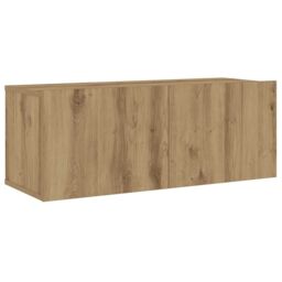 Berkfield Home Wall Mounted TV cabinets 6 pcs Artisan Oak Engineered Wood in Brown - thumbnail 4