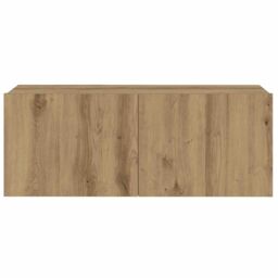 Berkfield Home Wall Mounted TV cabinets 6 pcs Artisan Oak Engineered Wood in Brown - thumbnail 5