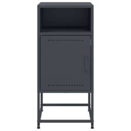 Berkfield Home Bedside Cabinets 2 pcs Anthracite 36x39x78 cm Steel in Black - Size: 36 x 39 x 78 cm - thumbnail 6