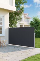 Living and Home 3m L x 1.6m W Outdoor Retractable Privacy Side Awning - Waterproof & UV-Resistant Folding Privacy Divider for Patio, Balcony and - thumbnail 1