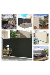 Living and Home 3m L x 1.6m W Outdoor Retractable Privacy Side Awning - Waterproof & UV-Resistant Folding Privacy Divider for Patio, Balcony and - thumbnail 7
