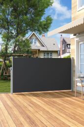 Living and Home 3m L x 1.6m W Outdoor Retractable Privacy Side Awning - Waterproof & UV-Resistant Folding Privacy Divider for Patio, Balcony and - thumbnail 2