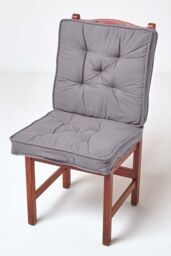 Homescapes Cotton Travel Support Booster Cushion in Charcoal - Size: 50 cm x 50 cm - thumbnail 8