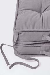 Homescapes Cotton Travel Support Booster Cushion in Charcoal - Size: 50 cm x 50 cm - thumbnail 4