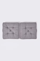 Homescapes Cotton Travel Support Booster Cushion in Charcoal - Size: 50 cm x 50 cm - thumbnail 3
