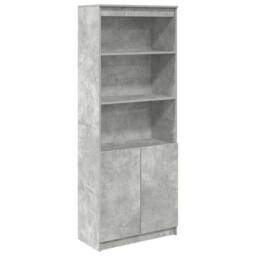 Berkfield Home Highboard Concrete Grey 70x35x180 cm Engineered Wood - Size: 70 x 35 x 180 cm - thumbnail 3