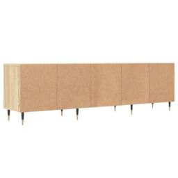 Berkfield Home TV Cabinet Sonoma Oak 150x30x44.5 cm Engineered Wood in Light Tan - thumbnail 8