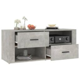 Berkfield Home TV Cabinet Concrete Grey 100x35x40 cm Engineered Wood - Size: 100 x 35 x 40 cm - thumbnail 5