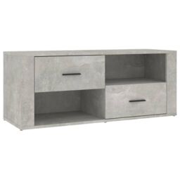 Berkfield Home TV Cabinet Concrete Grey 100x35x40 cm Engineered Wood - Size: 100 x 35 x 40 cm - thumbnail 2