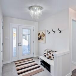 Goeco Crystal Ceiling Light, Mini Chandelier for Living Room Bedroom Hallway in Silver - thumbnail 3