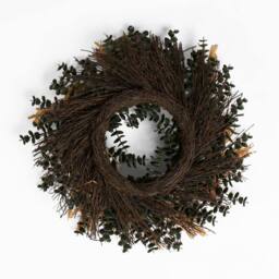 OHS Dried Orange Artificial Wreath Flower Foliage Wedding Home Decor in Green - thumbnail 6