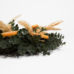 OHS Dried Orange Artificial Wreath Flower Foliage Wedding Home Decor in Green - thumbnail 5