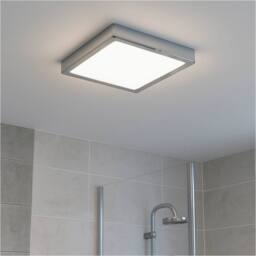 Loops Stylish 22cm Chrome Square LED Ceiling Light for Modern Indoor Spaces in Metallics - thumbnail 3