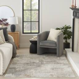 The Rug Shop UK Beige Modern Abstract Latex Back Area Rug - Size: 240 cm x 300 cm - thumbnail 1