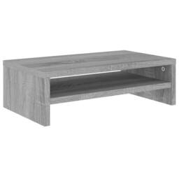 Berkfield Home Monitor Stand Grey Sonoma 42x24x13 cm Engineered Wood - Size: 42 x 24 x 13 cm - thumbnail 3