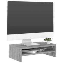 Berkfield Home Monitor Stand Grey Sonoma 42x24x13 cm Engineered Wood - Size: 42 x 24 x 13 cm - thumbnail 1