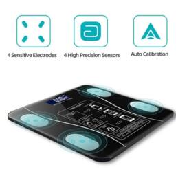 NESTLUNE Digital 180KG Bathroom Scales Weighing Smart Body Fat BMI in Black - thumbnail 6
