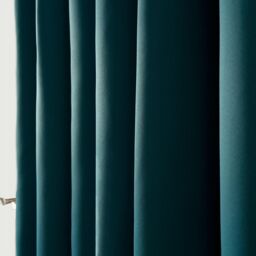 OHS Pair of Thermal Ready Made Eyelet Blackout Curtains in Teal - Size: 229 cm width x 229 cm drop - thumbnail 6