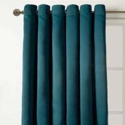 OHS Pair of Thermal Ready Made Eyelet Blackout Curtains in Teal - Size: 229 cm width x 229 cm drop - thumbnail 5