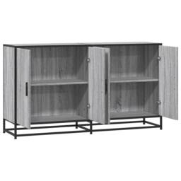 Berkfield Home Sideboard Grey Sonoma 134x35x76 cm Engineered Wood - Size: 134 x 35 x 76 cm - thumbnail 7