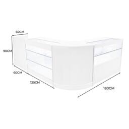 Monstershop Vega LED Shop Counter Set K1200, C1200, TB60 & CM60 - White - thumbnail 3
