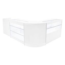 Monstershop Vega LED Shop Counter Set K1200, C1200, TB60 & CM60 - White - thumbnail 1