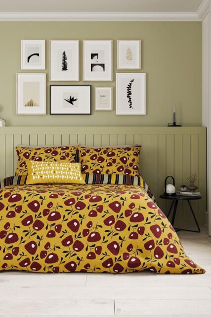 Helena Springfield 'Jax' Cotton Duvet Cover Set in Mustard - Size: Double - image 1