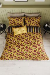 Helena Springfield 'Jax' Cotton Duvet Cover Set in Mustard - Size: Double - thumbnail 3
