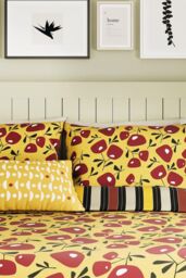 Helena Springfield 'Jax' Cotton Duvet Cover Set in Mustard - Size: Double - thumbnail 2