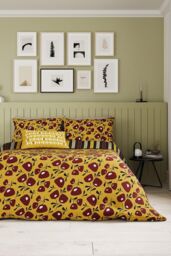 Helena Springfield 'Jax' Cotton Duvet Cover Set in Mustard - Size: Double - thumbnail 1