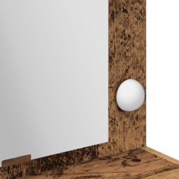 Berkfield Home Dressing Table with LED Lights - Vintage Wood - 100x41x135 cm in Brown - Size: 100 x 41 x 135 cm - thumbnail 8