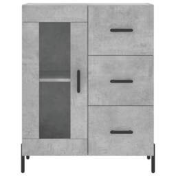Berkfield Home Highboard Concrete Grey 69.5x34x180 cm Engineered Wood - thumbnail 8