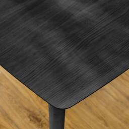 FurnitureboxUK Leif Oak Veneer Wood Extending Dining Table with 8 Tan Delta Chairs in Black - thumbnail 6