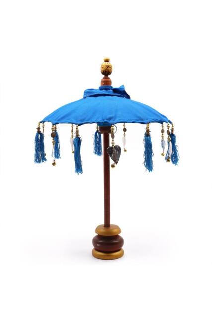 KDMD Bali Home Decor Parasol Cotton Turquoise 40cm Handcrafted in Blue - image 1
