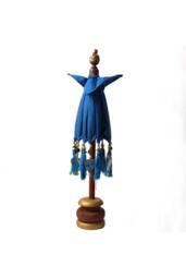KDMD Bali Home Decor Parasol Cotton Turquoise 40cm Handcrafted in Blue - thumbnail 4