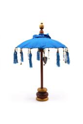 KDMD Bali Home Decor Parasol Cotton Turquoise 40cm Handcrafted in Blue - thumbnail 1