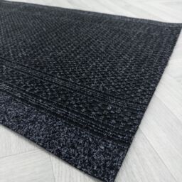 runrug Hallway Carpet Runner Rug - Hardwearing & Durable, 7mm - 'Aztec' in Black - Size: 80 cm x 360 cm - thumbnail 3