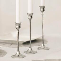 Marco Paul 3 Pack Silver Taper Candle Holder - Size: 500g - thumbnail 4