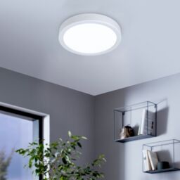 Eglo Fueva 6 Ultra-Slim Surface-Mounted White Round LED Light WBS - thumbnail 1