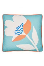 Fusion 'Luna' Outdoor Water & UV Resistant Garden Filled Bench Cushion in Duck Egg Blue - Size: 43 cm x 43 cm - thumbnail 2