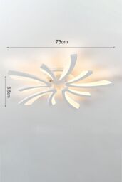 Living and Home Modern Artistic Flower-Shaped White LED Flush Mount Ceiling Light - thumbnail 5