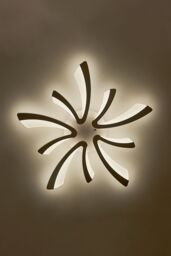 Living and Home Modern Artistic Flower-Shaped White LED Flush Mount Ceiling Light - thumbnail 4