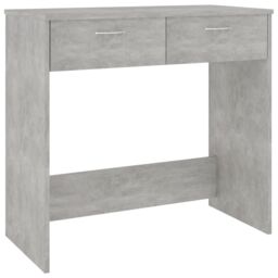 Berkfield Home Desk Concrete Grey 80x40x75 cm Engineered Wood - Size: 80 x 40 x 75 cm - thumbnail 2