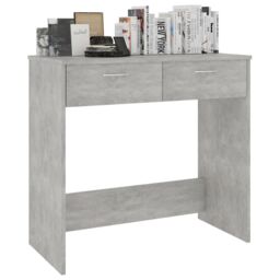 Berkfield Home Desk Concrete Grey 80x40x75 cm Engineered Wood - Size: 80 x 40 x 75 cm - thumbnail 5