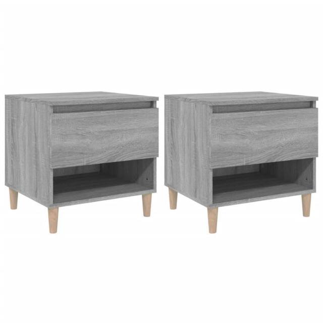 Berkfield Home Bedside Tables 2 pcs Grey Sonoma 50x46x50 Engineered Wood - image 1