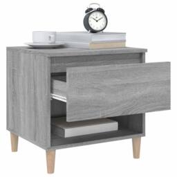 Berkfield Home Bedside Tables 2 pcs Grey Sonoma 50x46x50 Engineered Wood - thumbnail 4