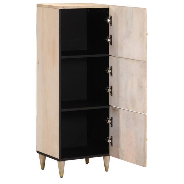 Berkfield Home Highboard 40x33x110 cm Solid Wood Mango in Brown - Size: 40 x 33 x 110 cm - image 1